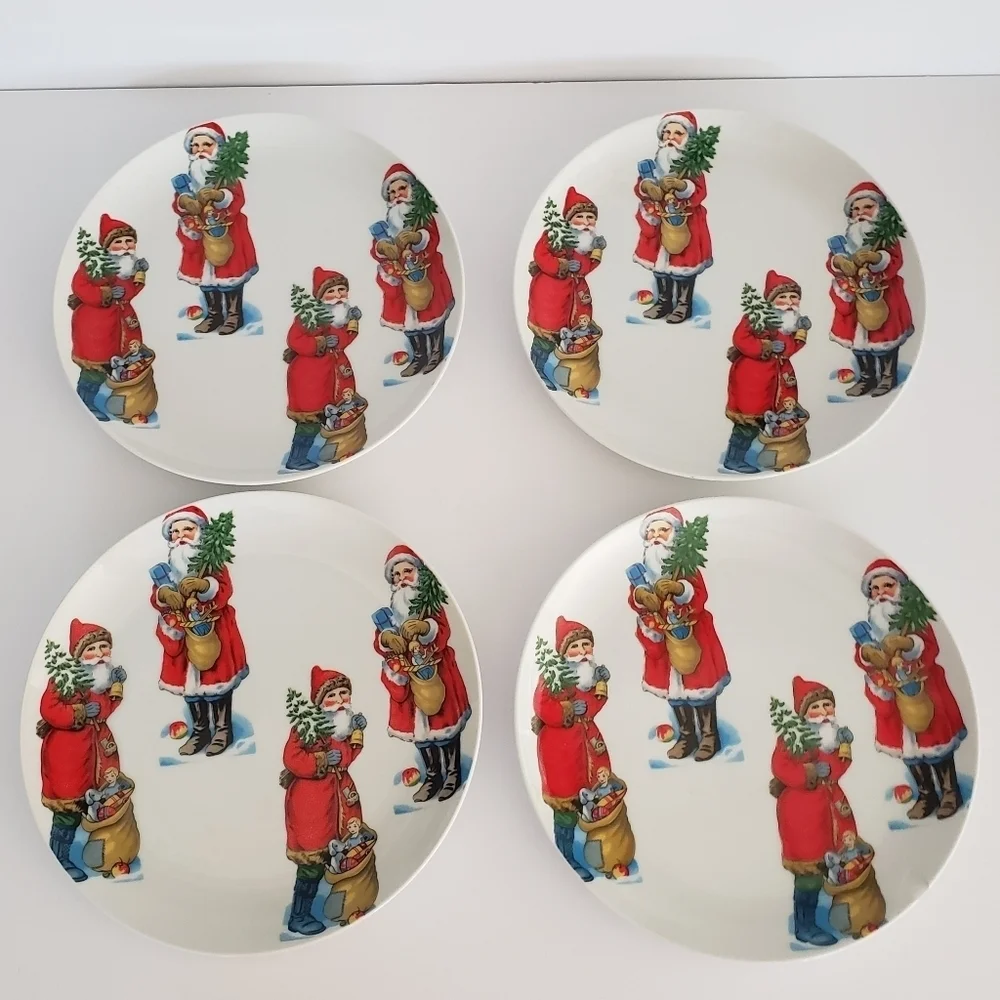 Set of 4 Vintage Santa Claus 10